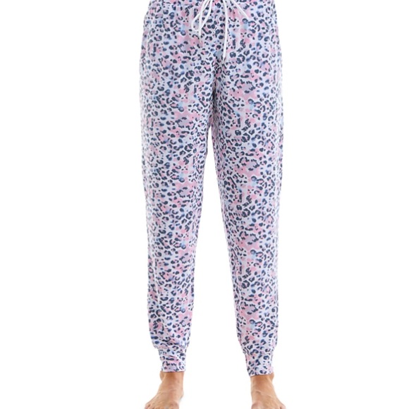 Leopard Print  Pajama Jogger Pants - Picture 5 of 6